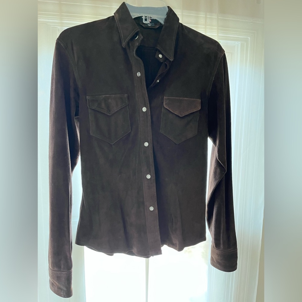 Polo Jean Ralph Lauren ,leather button down shirt , light jacket  .Good conditio